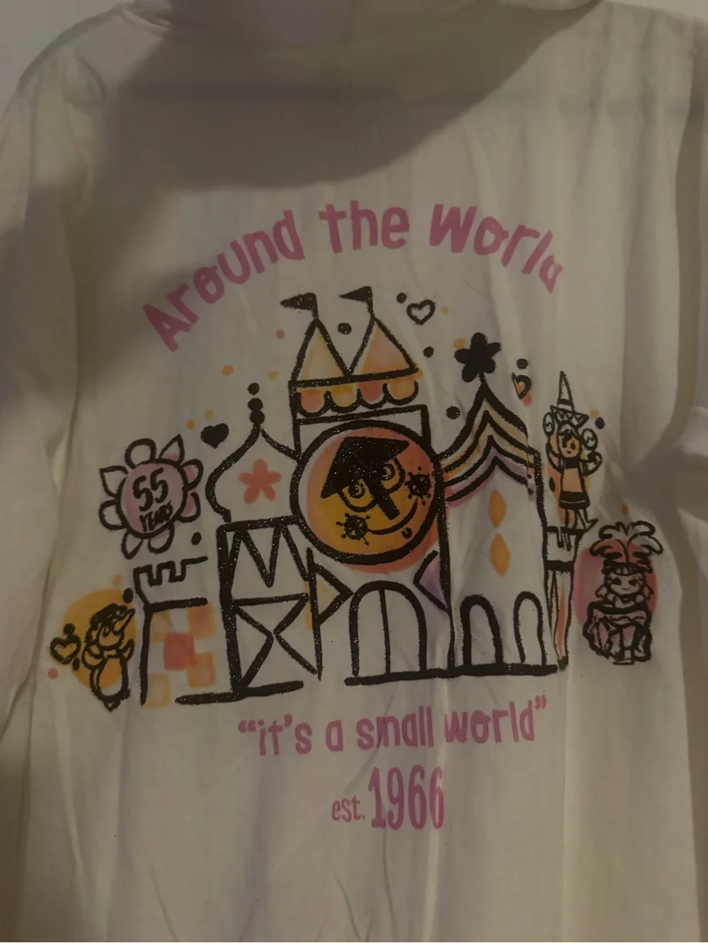 Disneyland It’s A Small World white Zipper Sweater - Picture 5 of 5